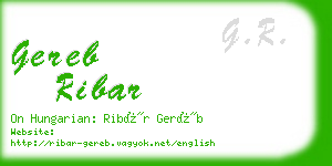 gereb ribar business card